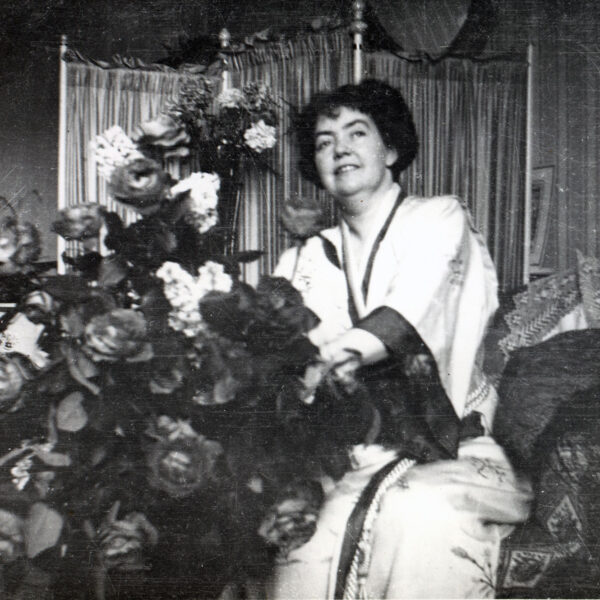 Catherine Hershey and her roses
