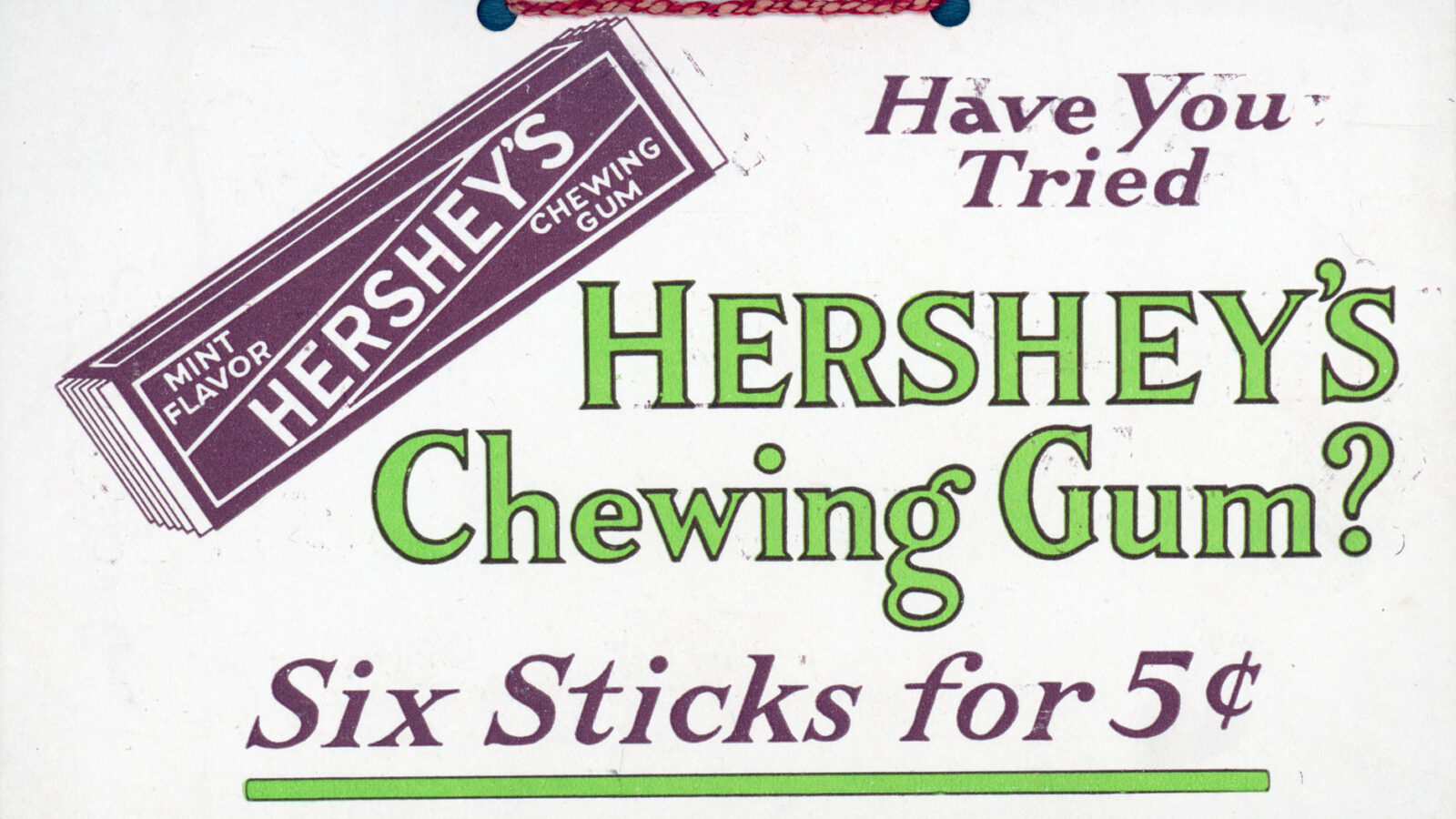 HERSHEY'S chewing gum sign