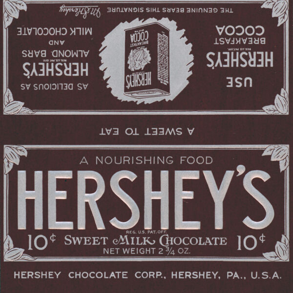Historical HERSHEY'S milk chocolate wrapper