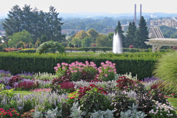 Annuals and factory at Hershey Gardens
