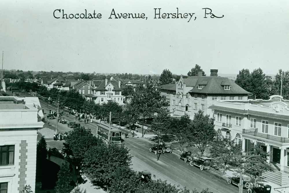 historical photo of Chocolate Avenue, Hershey