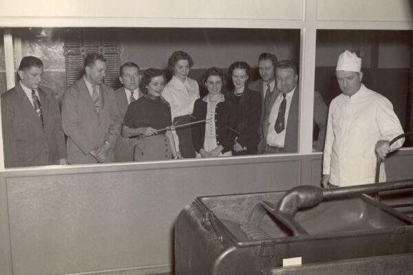 historical photo of the Hershey chocolate factory