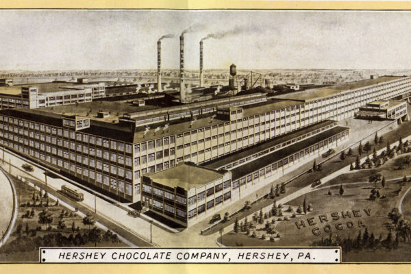 illustration of the Hershey Chocolate Company factory from when it was first built