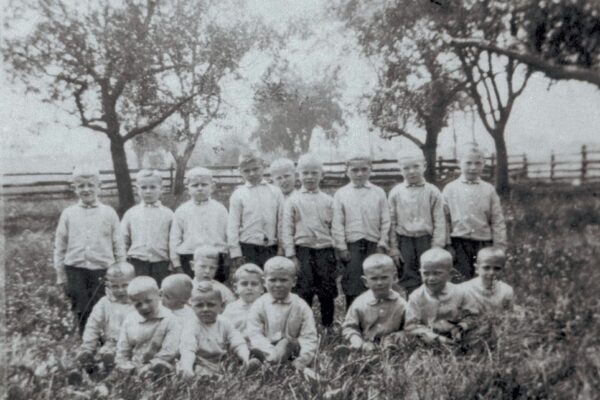 Historical photo of students from the Milton Hershey School