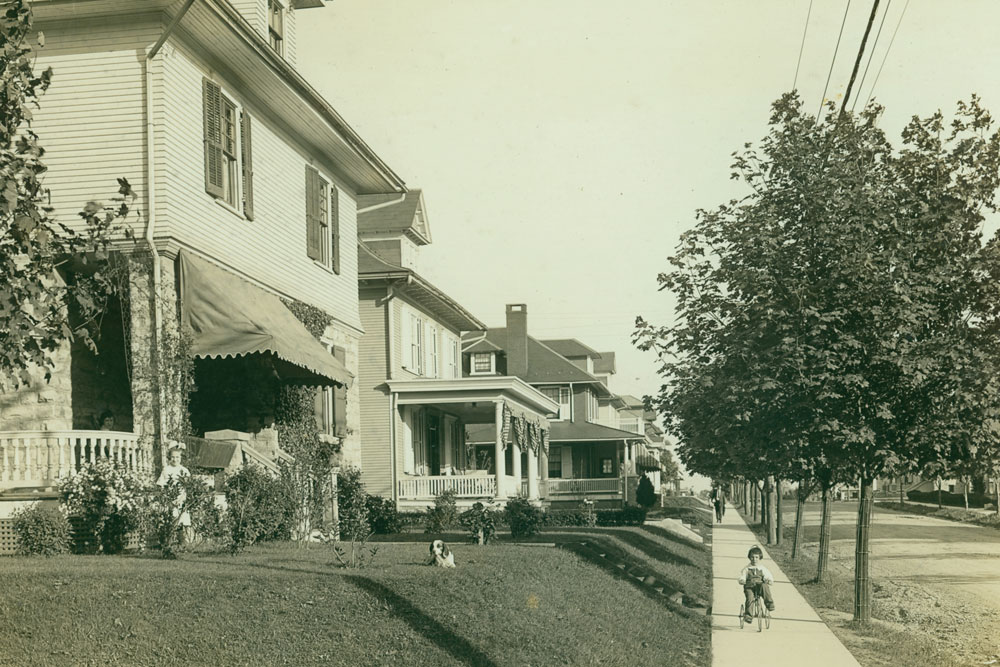 historical photo of a street in Hershey