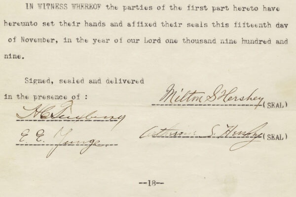Deed of Trust with Milton and Catherine signatures