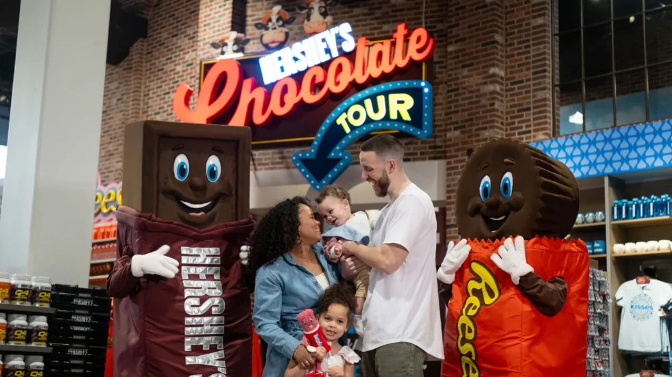 Family visiting Chocolate World