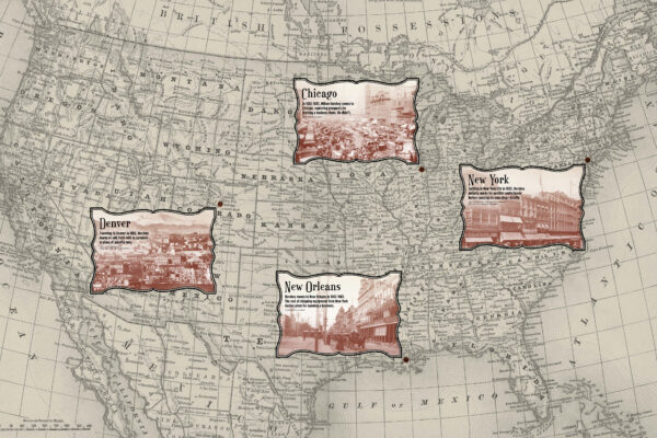 Travel map of Milton Hershey