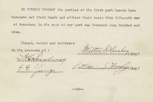 Deed of Trust with Milton and Catherine signatures