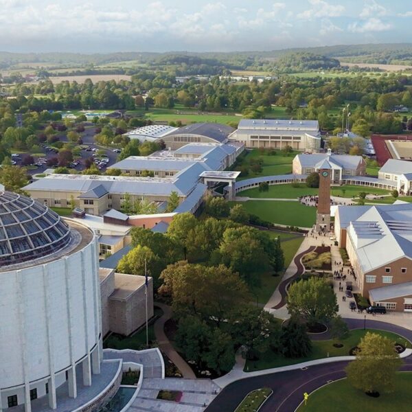Milton Hershey School image from overhead of main campus